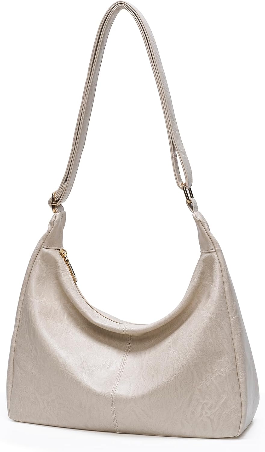 Bags for Women. Ultra Soft Foldable Vegan Leather Shoulder Handbag. Stylish Slouchy Tote Purses