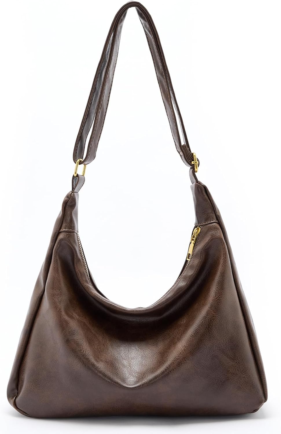 Bags for Women. Ultra Soft Foldable Vegan Leather Shoulder Handbag. Stylish Slouchy Tote Purses