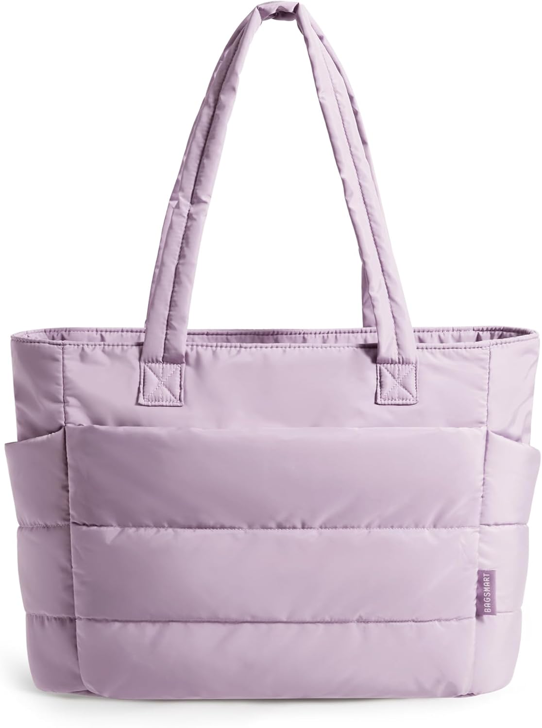 BAGSMART Tote Bag for Women. Lightweight Puffy Tote Bag with Compartments Shoulder Bag Handbag for Travel. Work. Gym | Lightweight. Puffy. Quilted. for Travel. Work