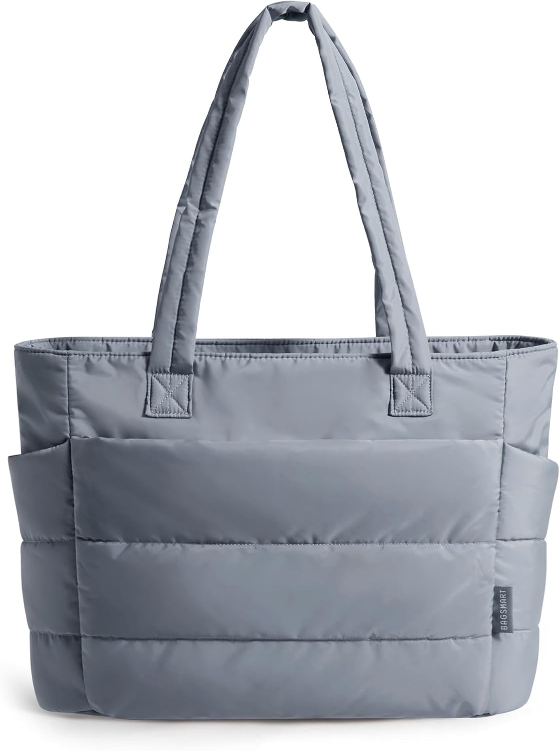 BAGSMART Tote Bag for Women. Lightweight Puffy Tote Bag with Compartments Shoulder Bag Handbag for Travel. Work. Gym | Lightweight. Puffy. Quilted. for Travel. Work