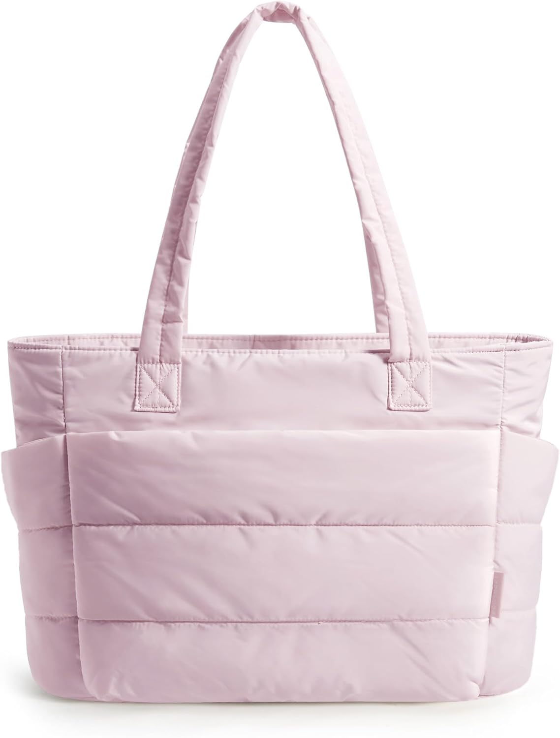 BAGSMART Tote Bag for Women. Lightweight Puffy Tote Bag with Compartments Shoulder Bag Handbag for Travel. Work. Gym | Lightweight. Puffy. Quilted. for Travel. Work