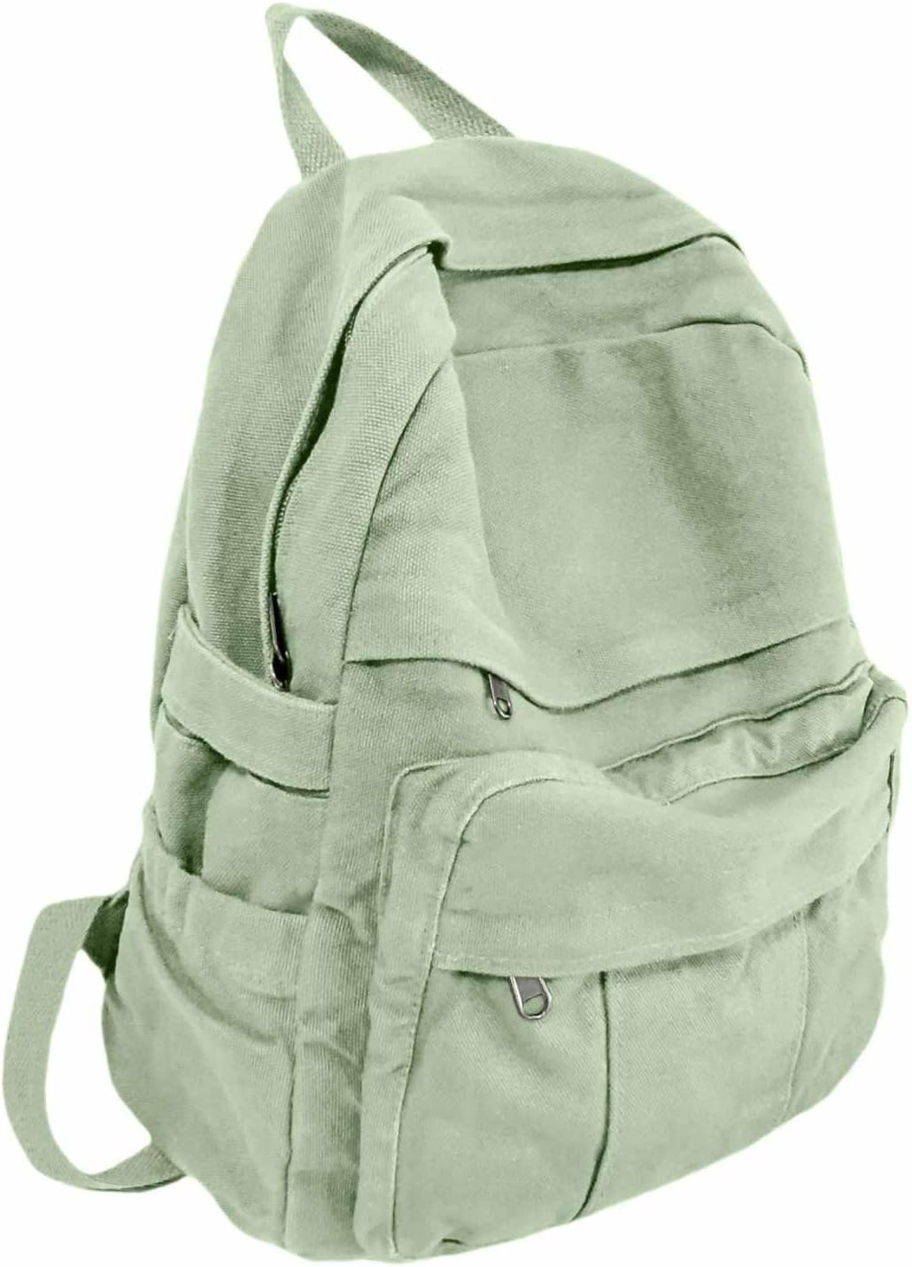 Coffee Brown Canvas Backpack for Women & Men Retro Aesthetic Rucksack Basic Backpack for High School/College Students Travel Laptop Bag