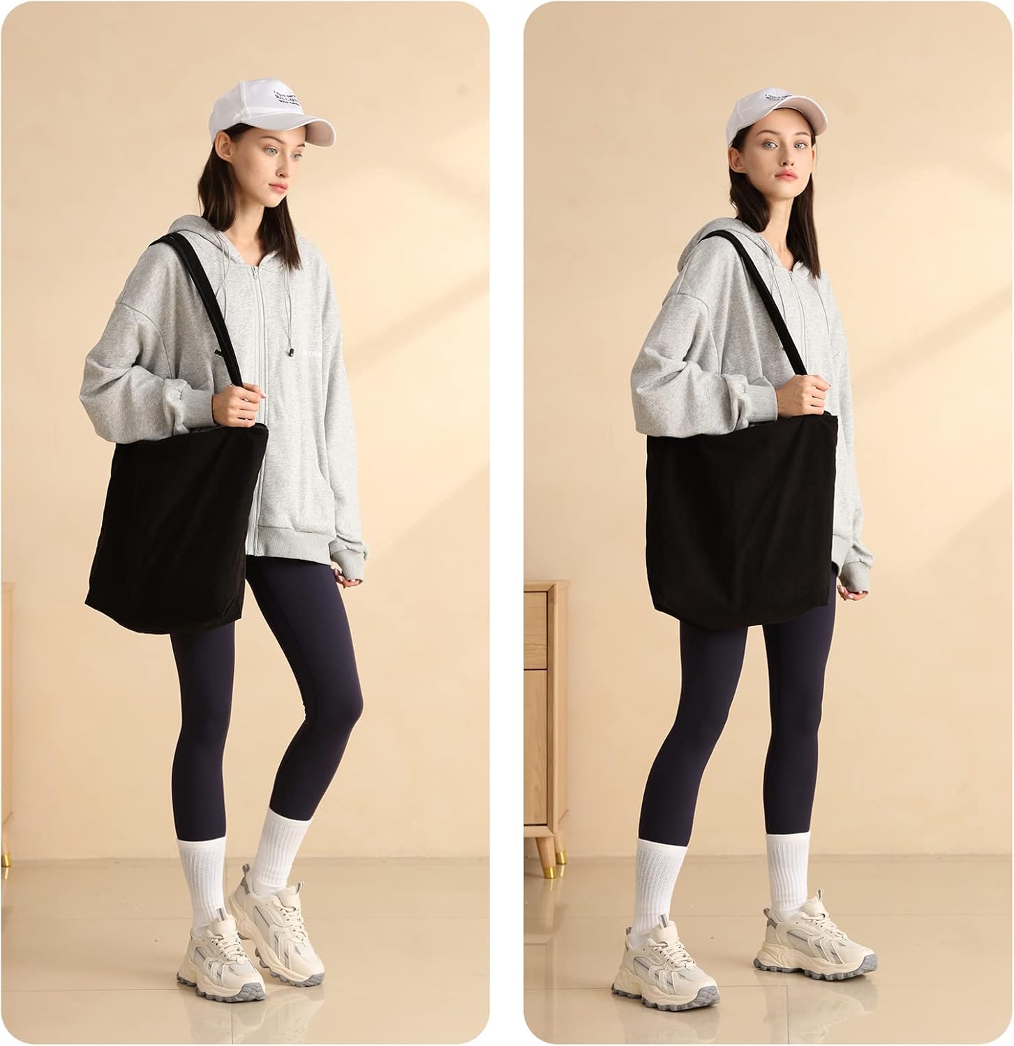 Tote Bag for Women.Hobo HandBags with Zipper.Large Capacity Casual Shoulder Handbags with Inner Pockets