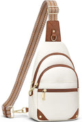 Anti Theft Crossbody Bags for Women. RFID Sling Bag Travel Purse. RFID Cross Body Purses Chest Bag for Travel Beige Brown