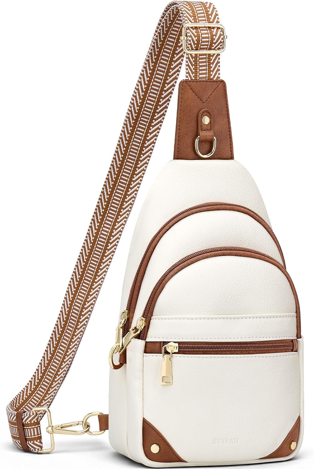 Anti Theft Crossbody Bags for Women. RFID Sling Bag Travel Purse. RFID Cross Body Purses Chest Bag for Travel Beige Brown