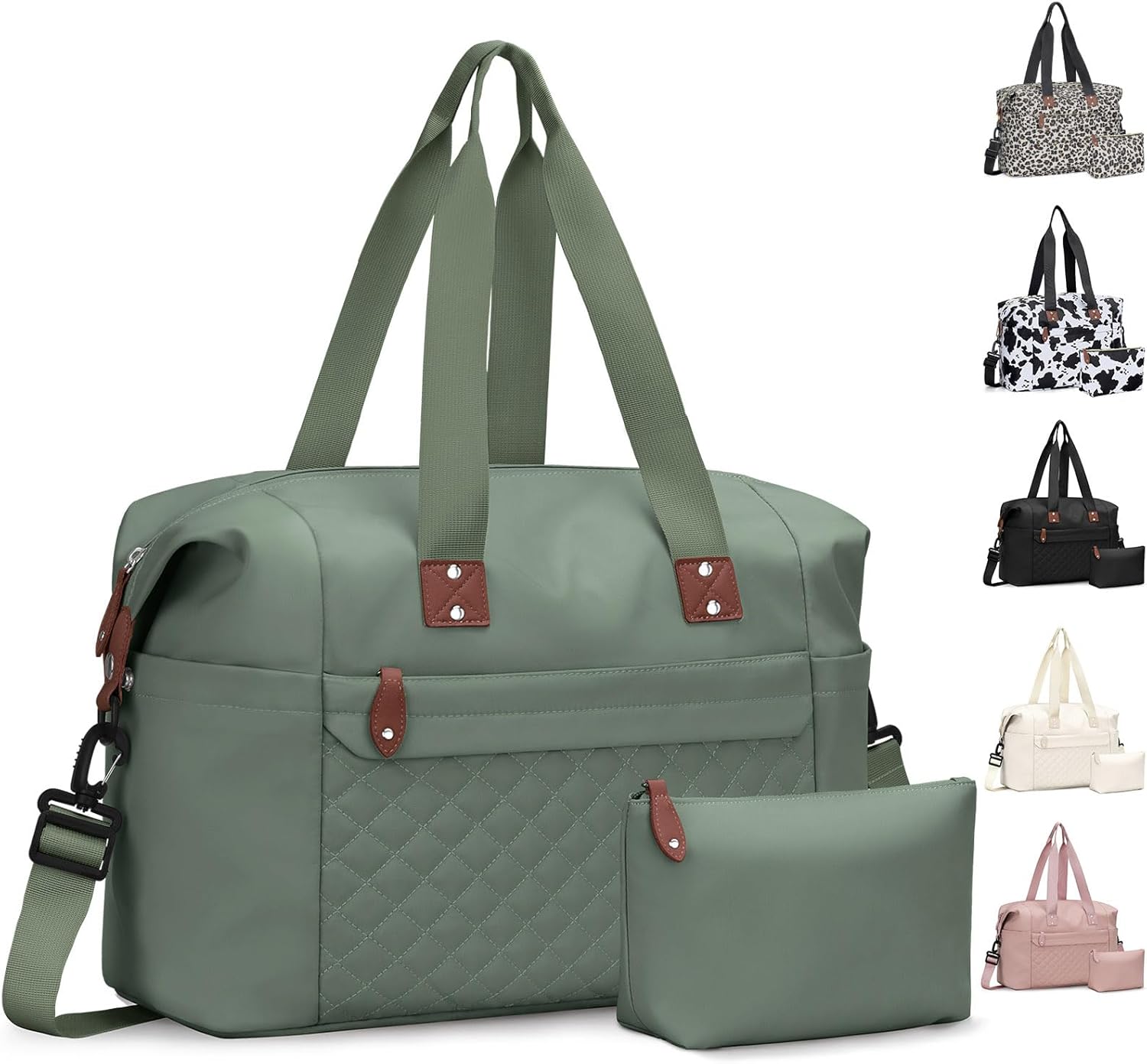 Travel Duffle Bag. Waterproof Weekender Overnight Hospital Bags for Women Men with Toiletry Bag Lightweight Carry on Personal Item Duffle Gym Bag for Travel. Airplanes. Sports