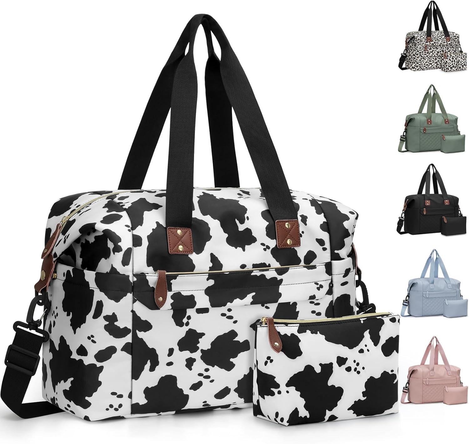 Travel Duffle Bag. Waterproof Weekender Overnight Hospital Bags for Women Men with Toiletry Bag Lightweight Carry on Personal Item Duffle Gym Bag for Travel. Airplanes. Sports