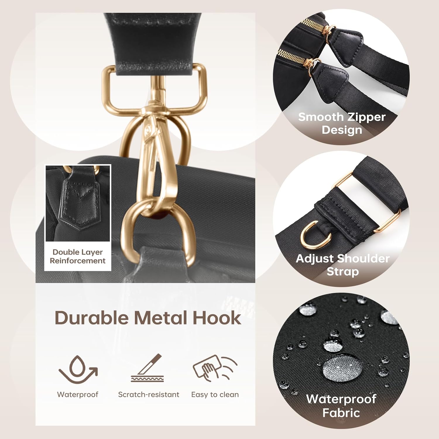 Cross Body Bag for Women Bum Bag Checkered Belt Bags Fanny Packs for Girls Travel Purse Fashion Waist Packs Crossbody Nylon Purse Trendy Shoulder Bags for Womens