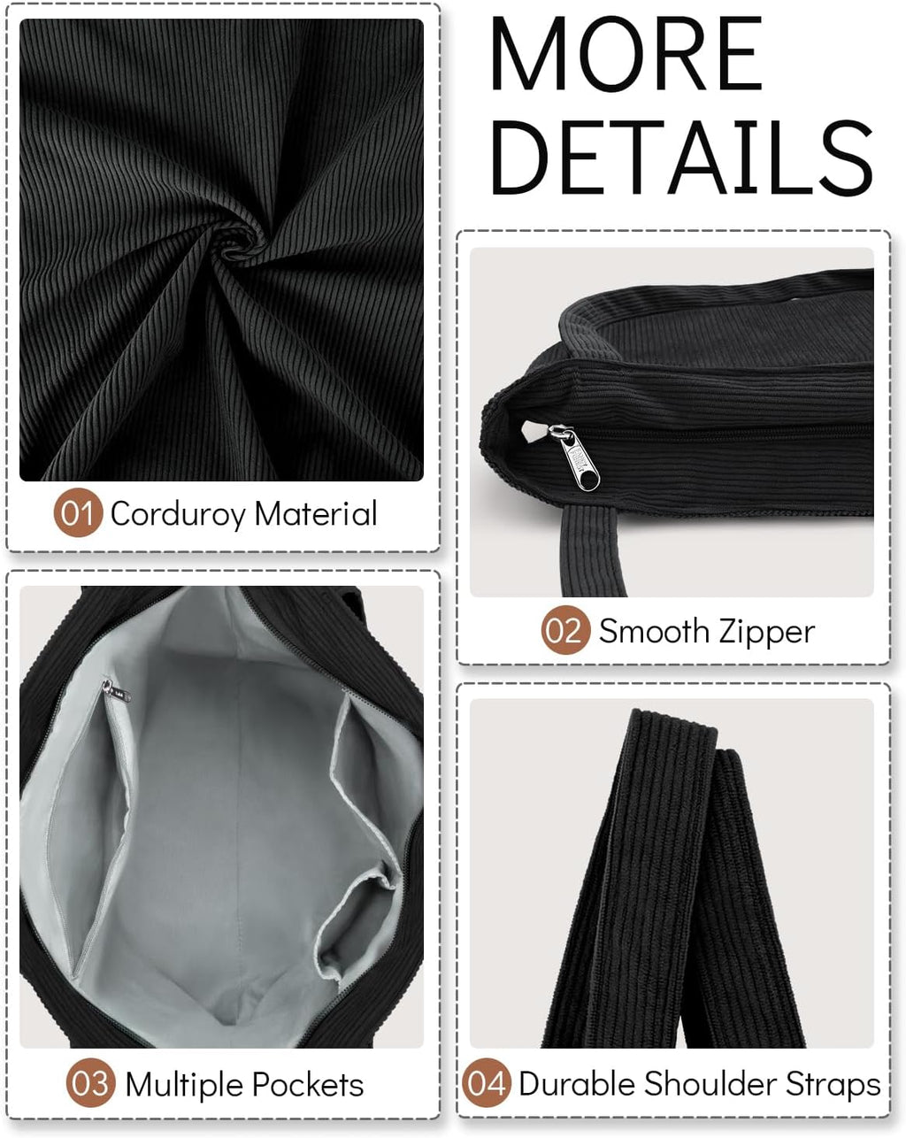 Tote Bag for Women.Hobo HandBags with Zipper.Large Capacity Casual Shoulder Handbags with Inner Pockets