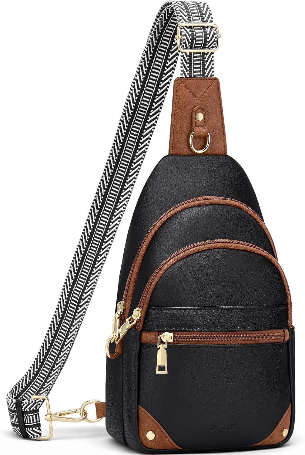 Anti Theft Crossbody Bags for Women. RFID Sling Bag Travel Purse. RFID Cross Body Purses Chest Bag for Travel Beige Brown