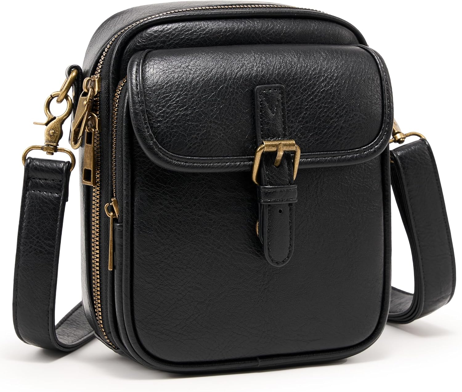 Crossbody Bag for Women Men. Vegan Leather Anti-Theft Messenger Shoulder Bag. Vintage Cross Body Purse with Card Slots