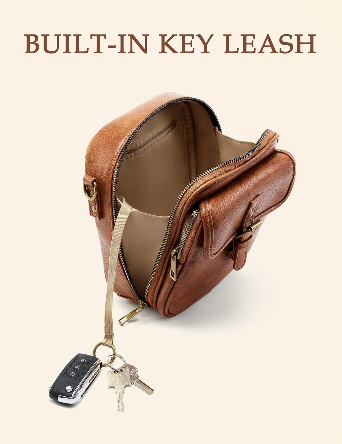 Crossbody Bag for Women Men. Vegan Leather Anti-Theft Messenger Shoulder Bag. Vintage Cross Body Purse with Card Slots