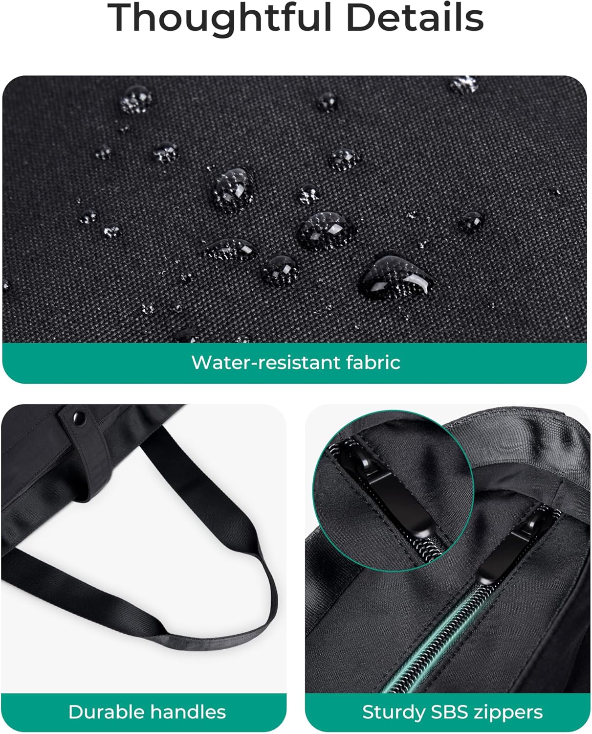 Tote Bag for Women. Foldable Tote Bag With Zipper Travel Large Shoulder Bag Handbag for Work