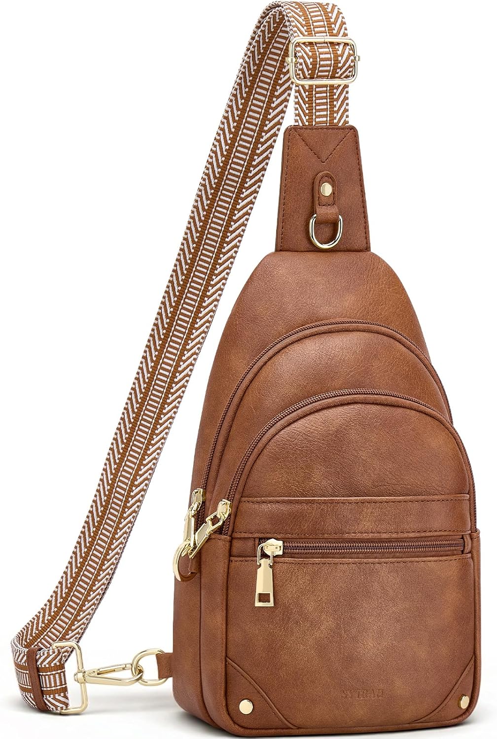 Anti Theft Crossbody Bags for Women. RFID Sling Bag Travel Purse. RFID Cross Body Purses Chest Bag for Travel Beige Brown