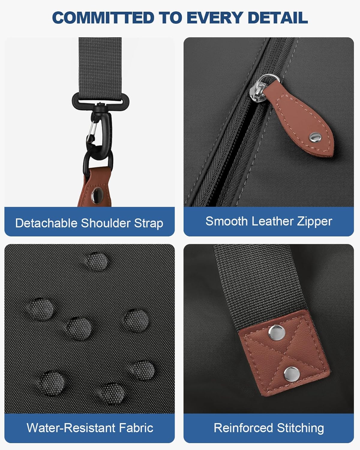 Travel Duffle Bag. Waterproof Weekender Overnight Hospital Bags for Women Men with Toiletry Bag Lightweight Carry on Personal Item Duffle Gym Bag for Travel. Airplanes. Sports