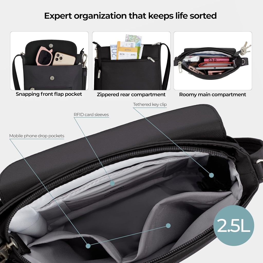 Travelon Anti-Theft Classic Mini Shoulder Bag