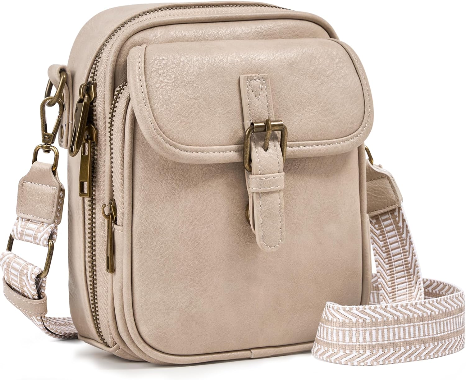 Crossbody Bag for Women Men. Vegan Leather Anti-Theft Messenger Shoulder Bag. Vintage Cross Body Purse with Card Slots