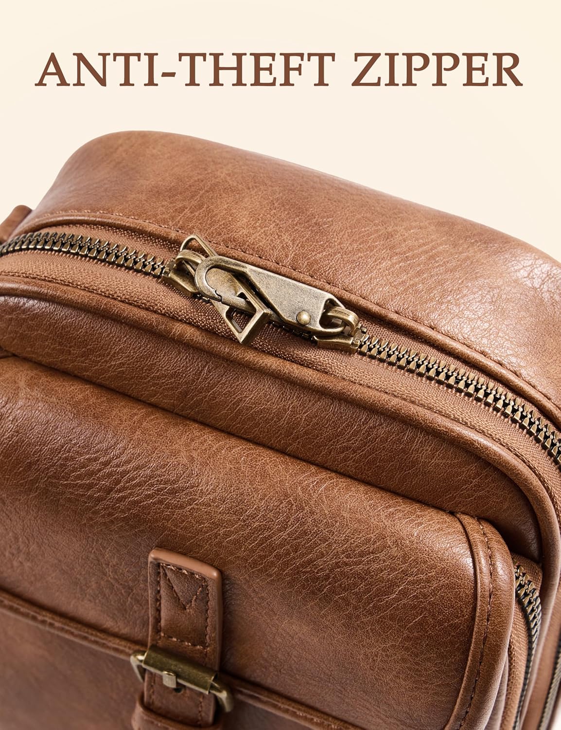 Crossbody Bag for Women Men. Vegan Leather Anti-Theft Messenger Shoulder Bag. Vintage Cross Body Purse with Card Slots